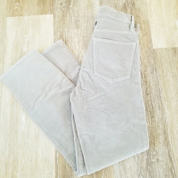 J. Crew Women's Stretch Corduroy Vintage Slim Straight Pants High Rise NWT Grey - Picture 8 of 16